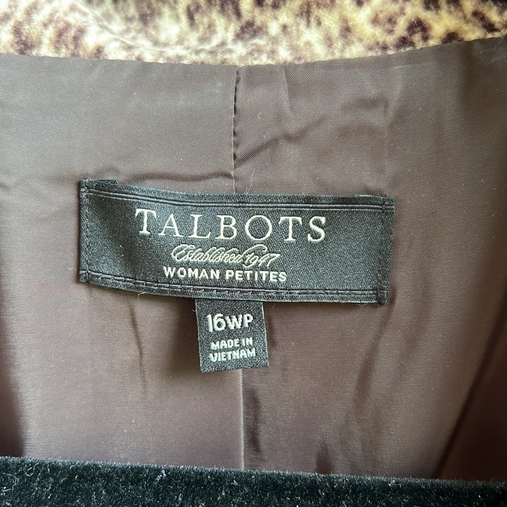 Talbots Button Down Leopard Print Chunky Gold But… - image 5